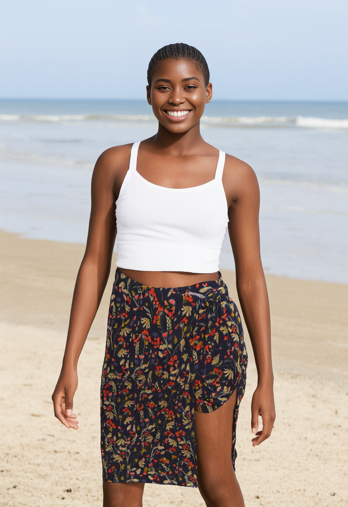 🌸 Jupe-short  à Fleurs  Taille 34 🌿✨