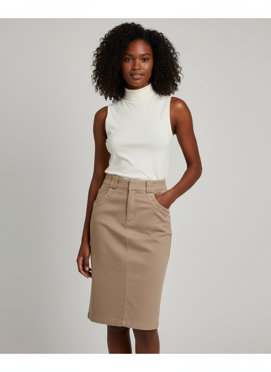 👗 Jupe crayon en coton stretch – Taille 36 ✨🌟
