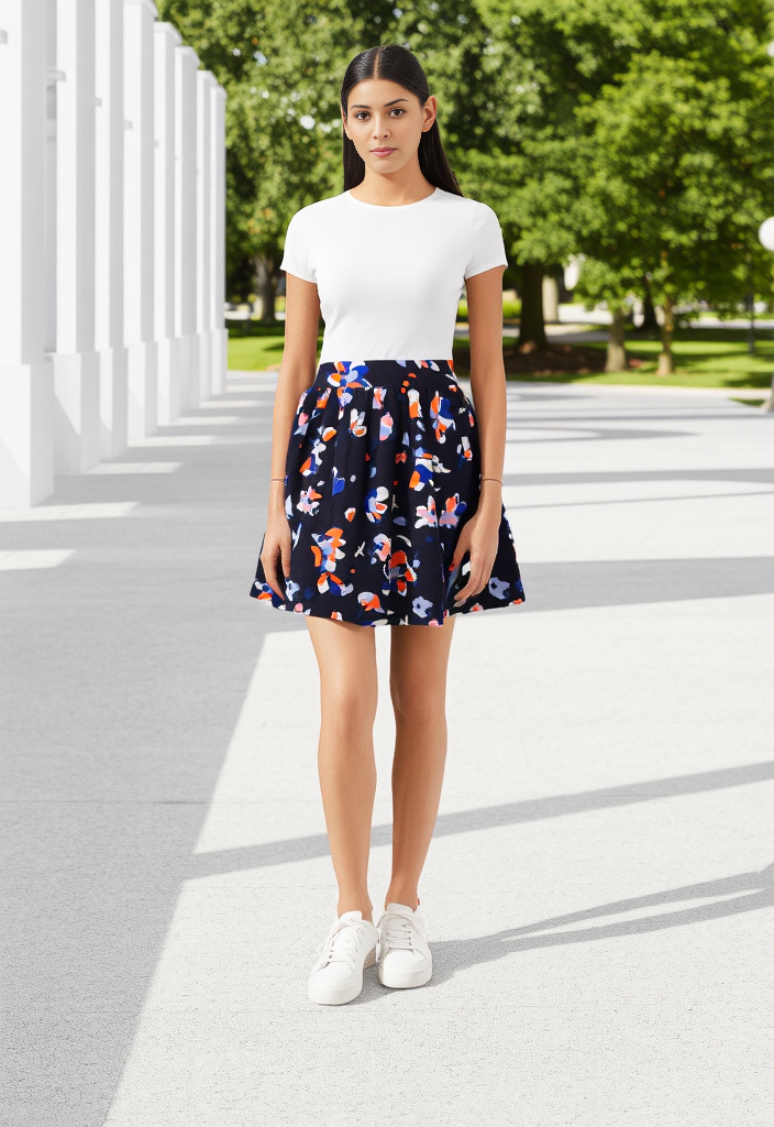 🌸 Jupe fleurie fluide  – Taille 38 (Neuve) 🌸