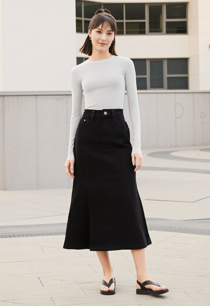🖤 Jupe longue noire Taille 38  🖤