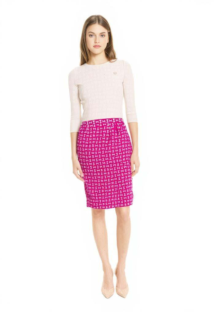 💥 Jupe à motifs noeuds papillon rose Taille 38 💥