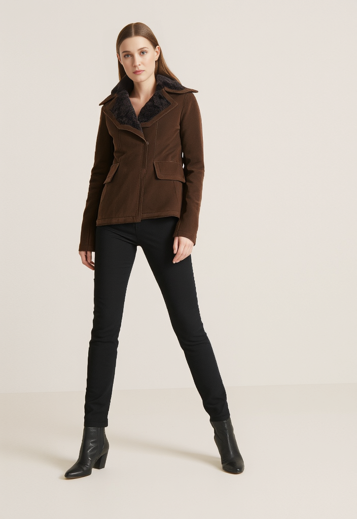 🌟 Manteau en peau lainée Taille 38 🌟