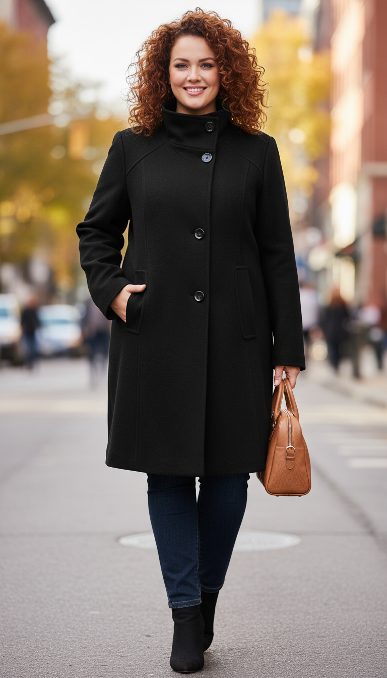 🧥✨ Manteau Chic Noir Taille 44