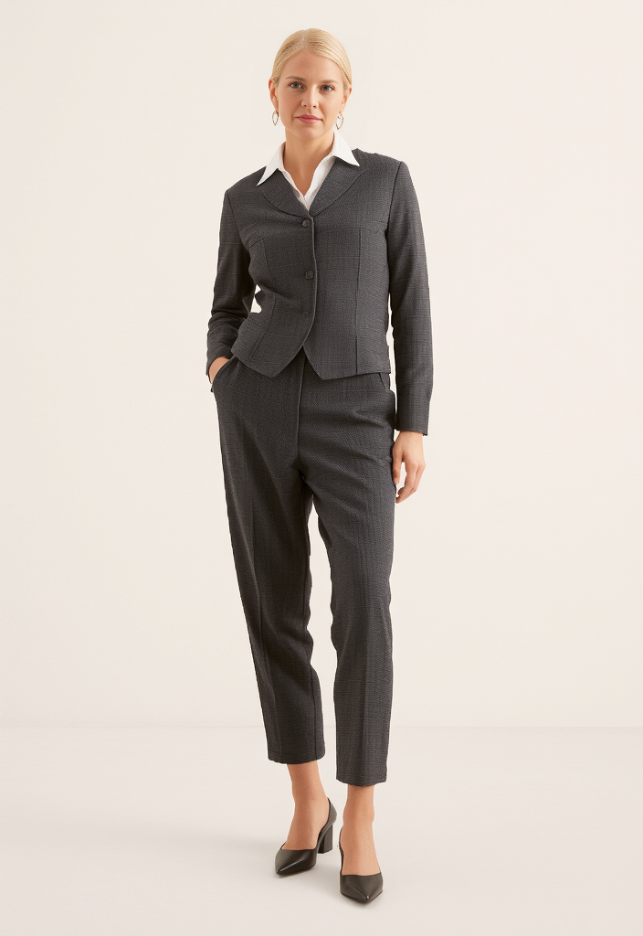 🌟 Élégant pantalon gris en laine Taille 38 🌟