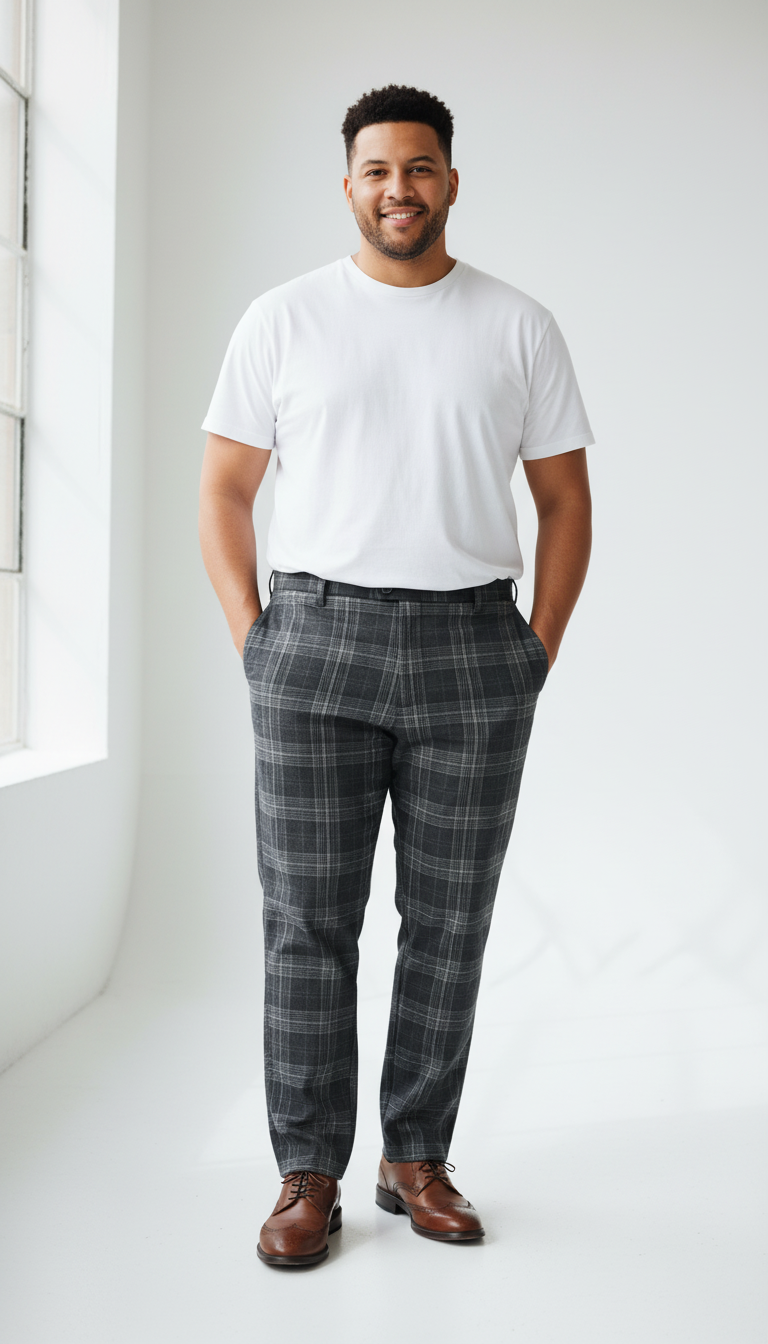 🖤 Pantalon à carreaux Taille 46 👔