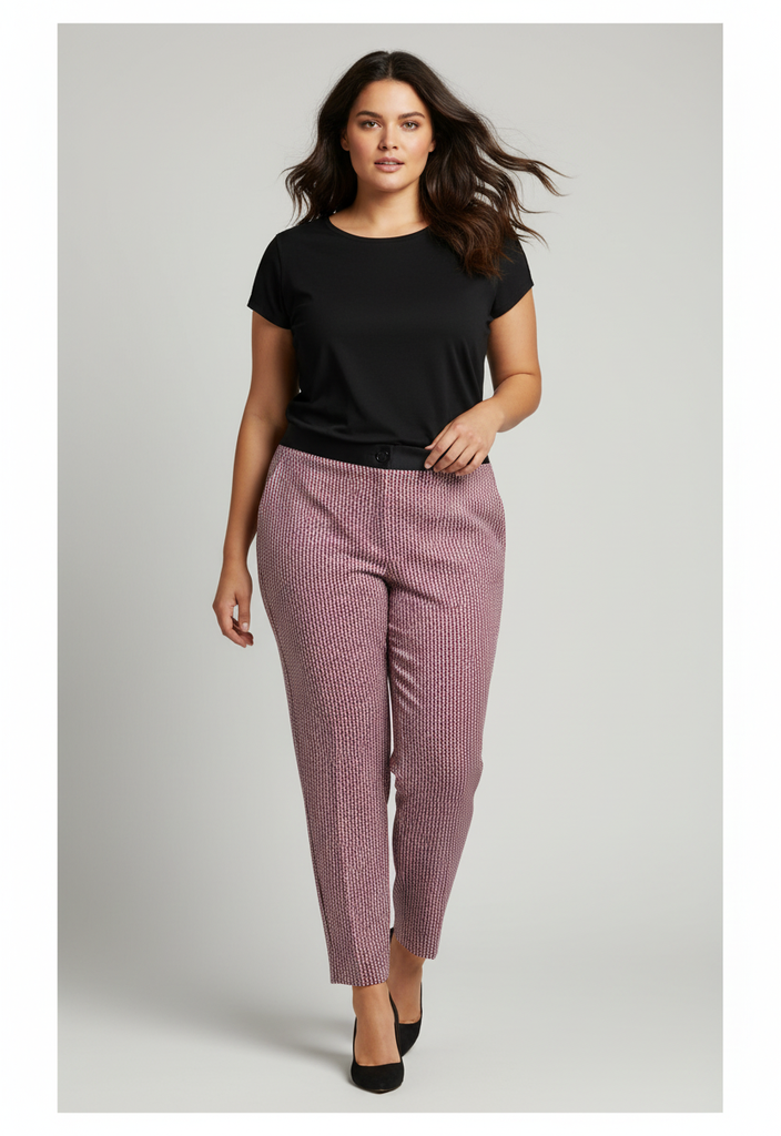 🌈 Pantalon slim à motifs géométriques – Taille 42 (Neuf) 🇮🇹✨