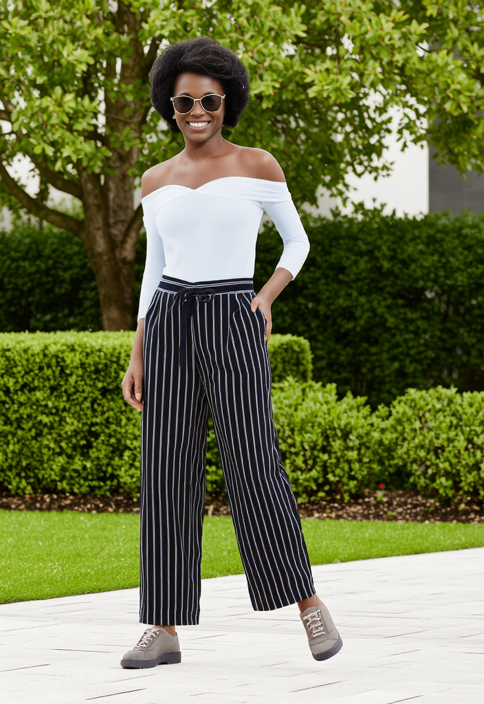 🌟 Pantalon rayé Taille 40 🌟