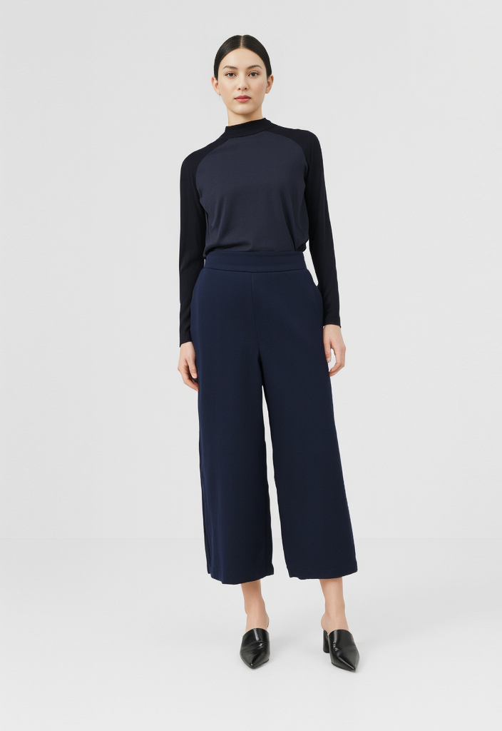 Pantalon Culotte bleu marine Taille 40  ✨👖💙