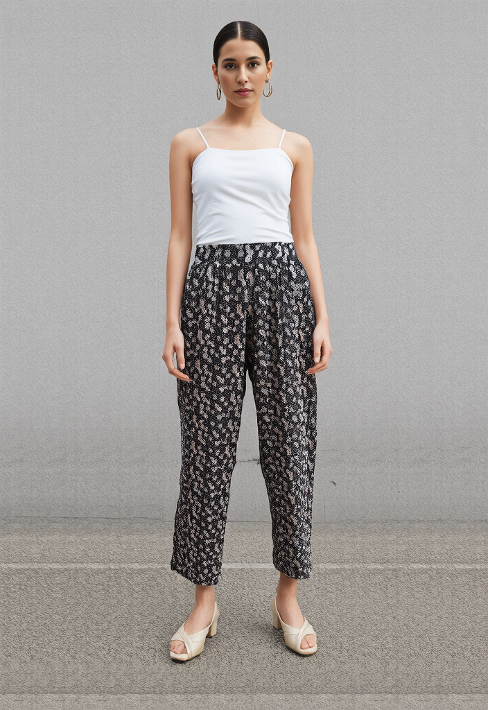 🌺 Pantalon fluide fleuri Taille 38 🌿