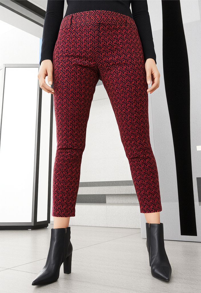 🌀 Superbe pantalon à motifs géométriques Taille 36 🌀