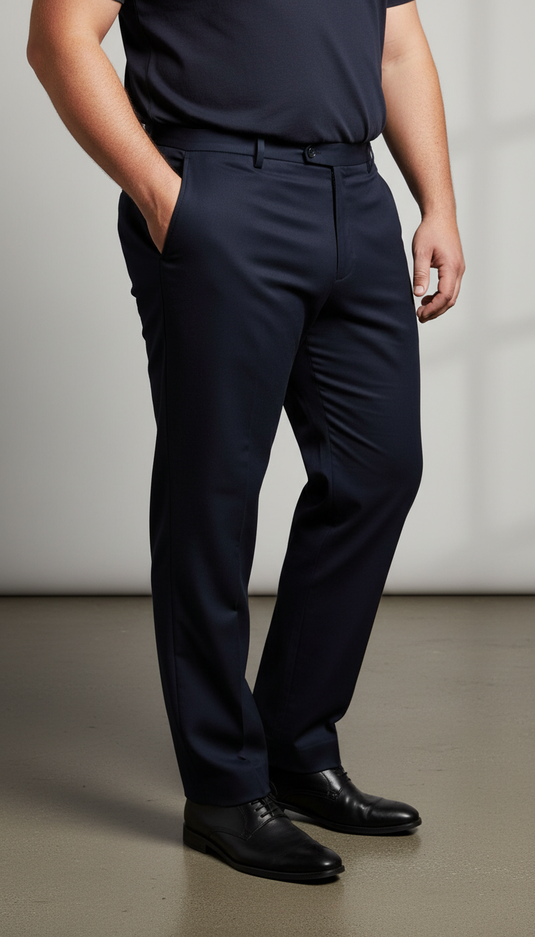 🪄 Pantalon droit bleu foncé style intemporel Taille 46 👖✨