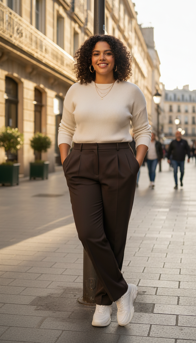Pantalon Noir Très Chic 1.2.3 - Taille 40 - Fabriqué En France - Occasion Excellent état
