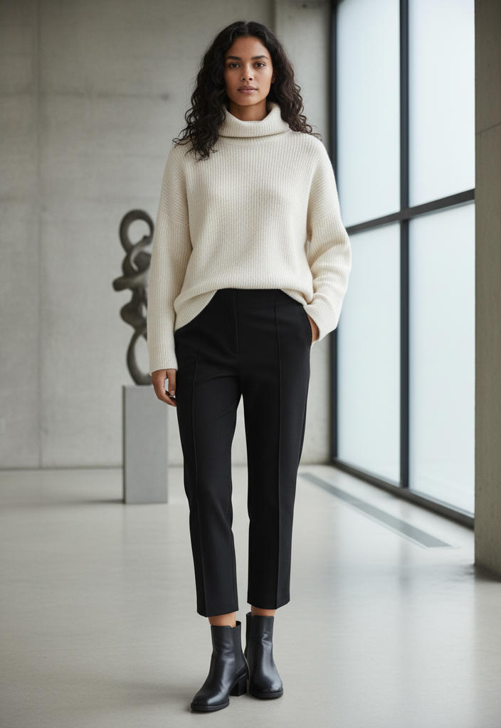 👖✨ Pantalon Noir 7/8 – Taille 36