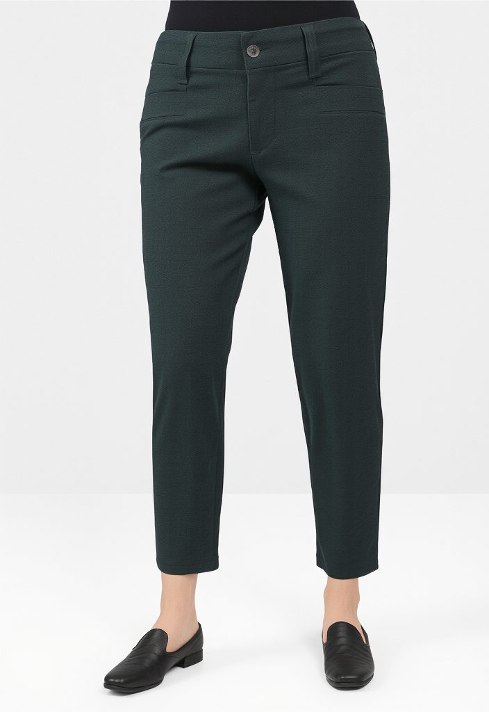 ✨ Pantalon 7/8 Vert Foncé  – Taille 24 ✨👖🌿