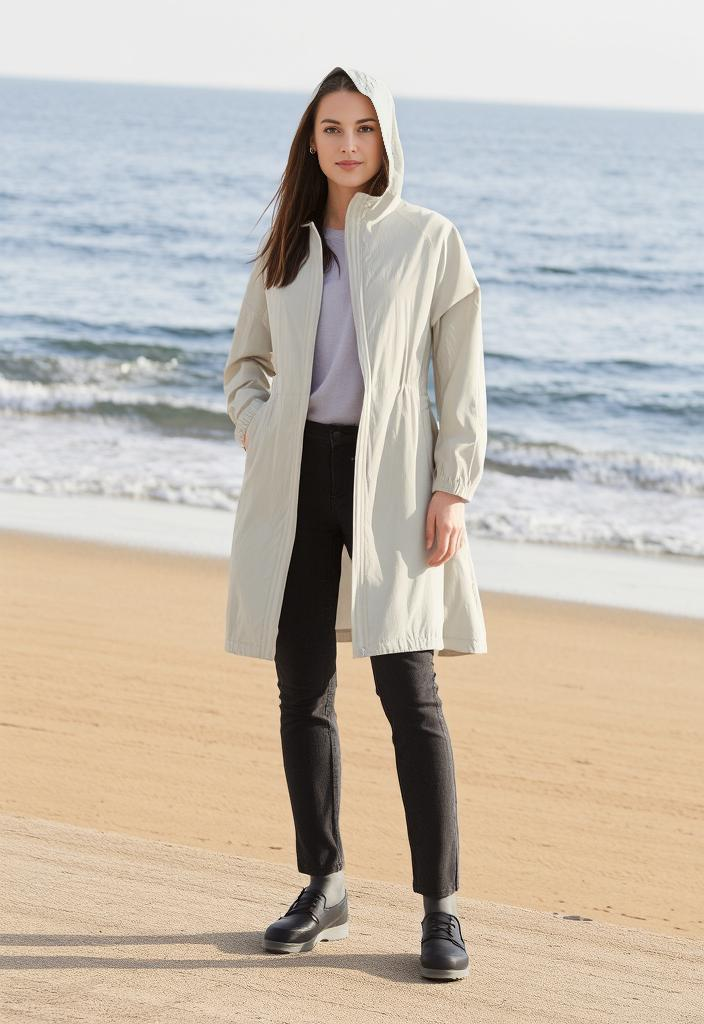 🌟 Manteau imperméable avec capuche Taille 34 🌟