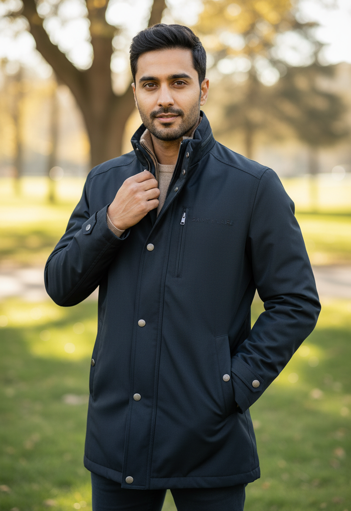 🧥✨ Parka Homme Bleu Marine – Taille M