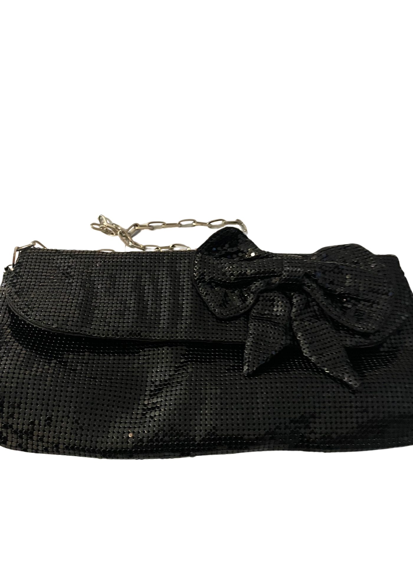 👜 Sac à main noir avec nœud et chaîne 👜