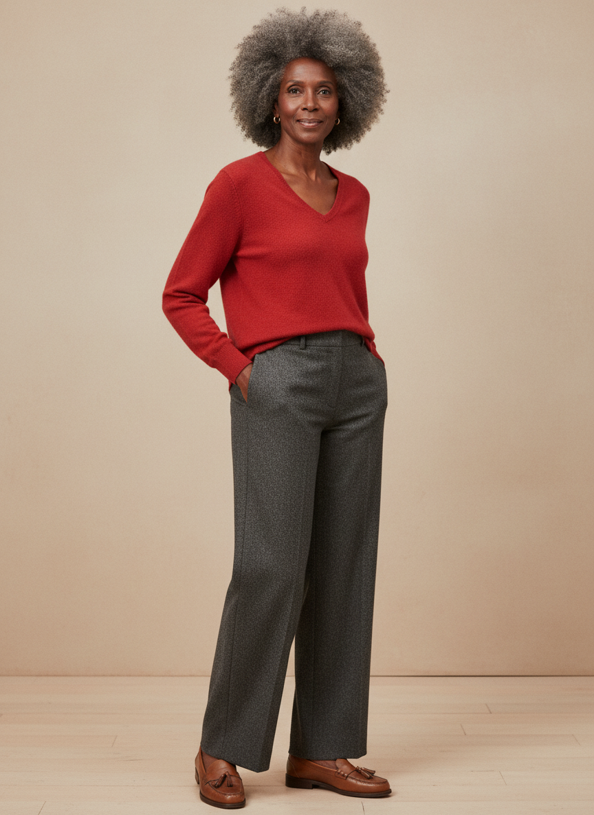🌹 Pull 100% Cachemire Rouge Femme – Taille 36✨
