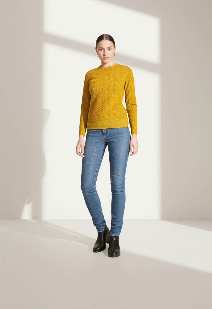 💥 Pull en laine jaune Taille 36💥
