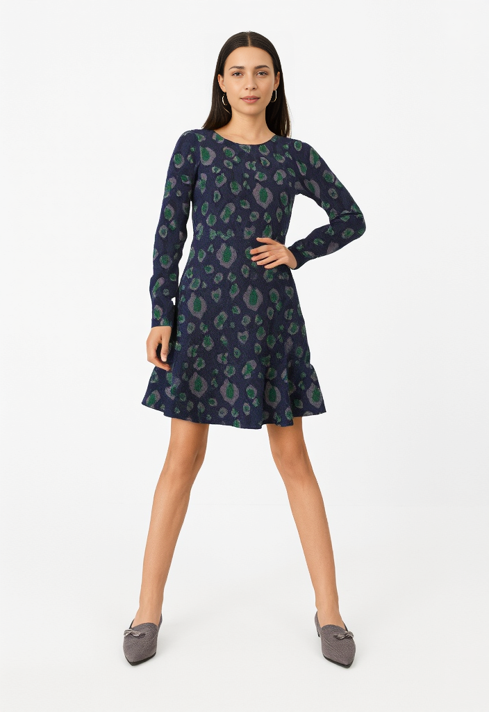 🌟 Élégante robe imprimée en soie Taille 34 🌟