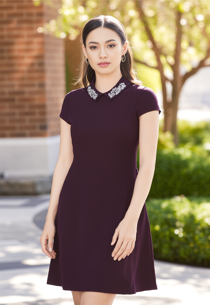 💎 Robe élégante avec col orné Taille 40 💎
