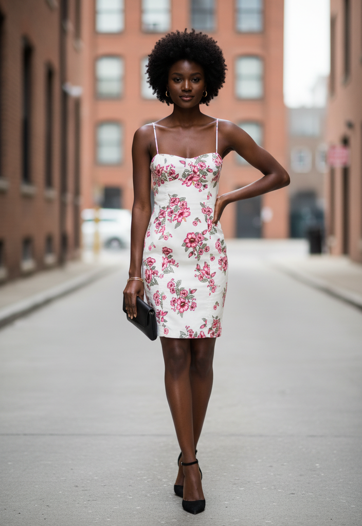 🌸 Robe courte fleurie – Élégance fraîche Taille 36 💕🌿
