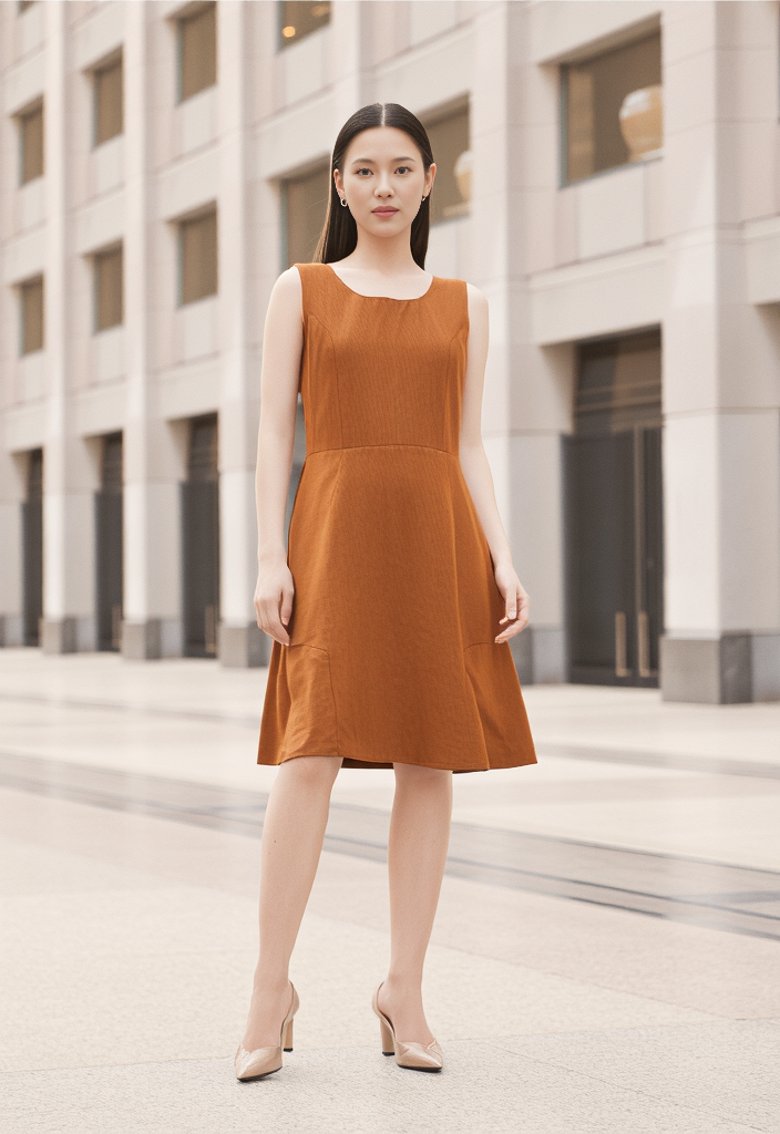 🧡 Robe évasée sans manches – Taille 40 (Neuf) 🧡