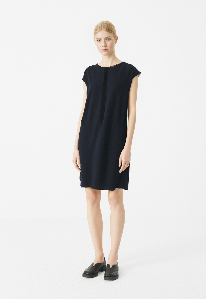 Robe bleu foncé en soie Taille 36 🖤✨