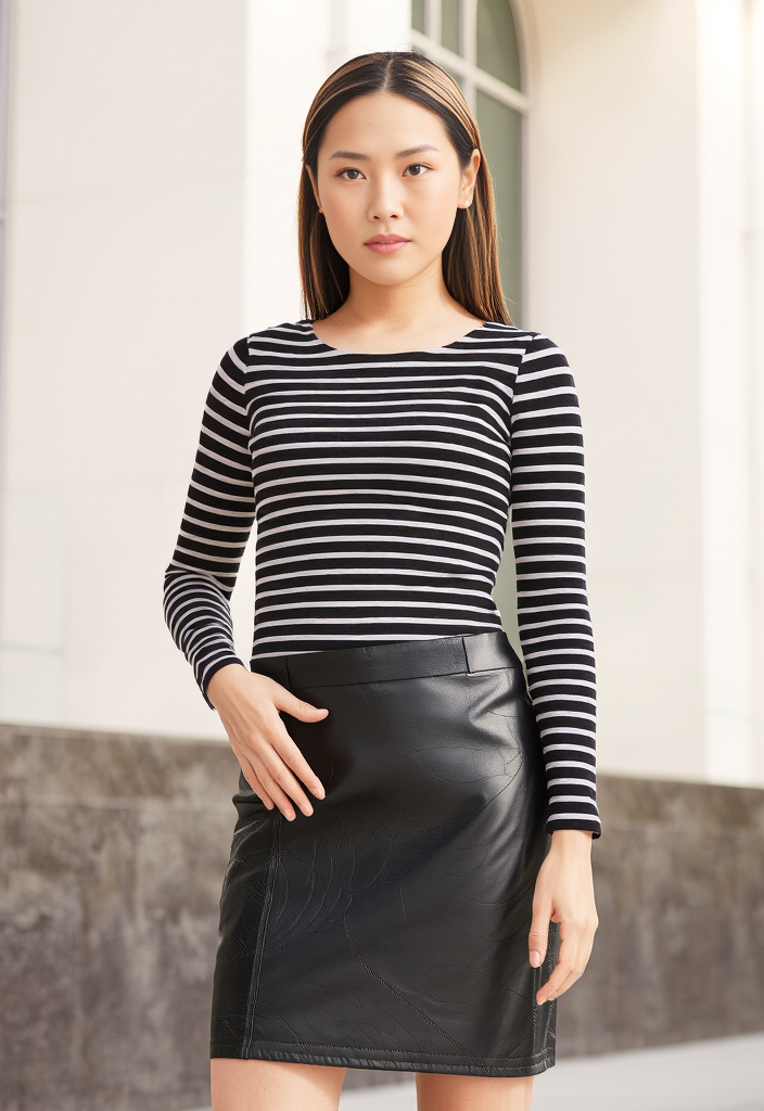 Robe marinière bi-matière Taille 38 👗⚓️🖤