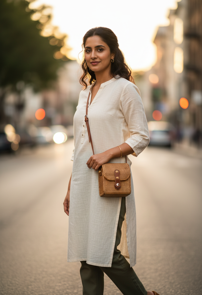 👜 Mini Sac en Rotin Camel – Esprit Bohème & Chic 🌾✨