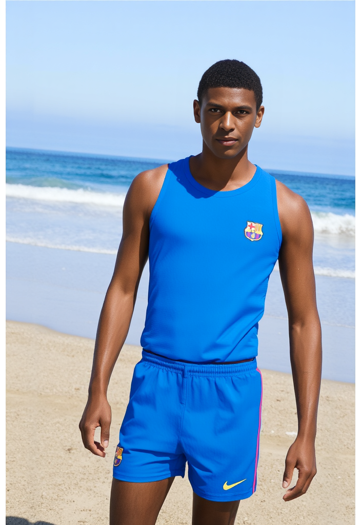 🎯 Short bleu FC Barcelone Taille L 🎯