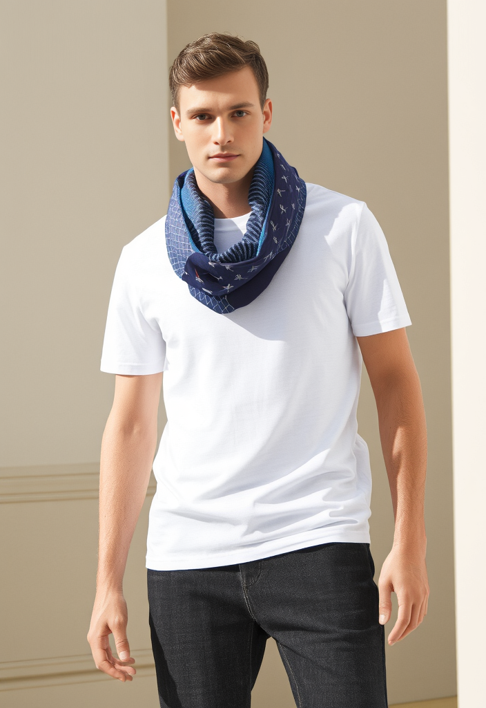💥 Snood bleu mix motifs 💥