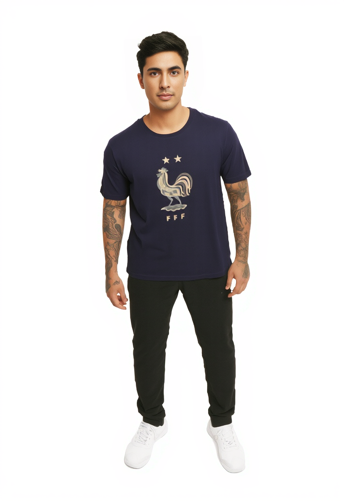 👕⚽ Tee-shirt  bleu marine – Taille L ✨