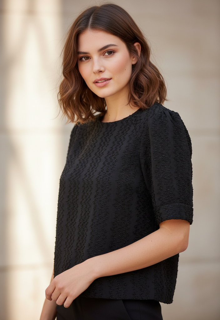 ✨ Top noir pailleté Taille 36 ✨