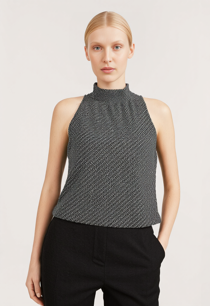 🌸✨ Top sans manches lavallière à pois Taille 40✨🌸