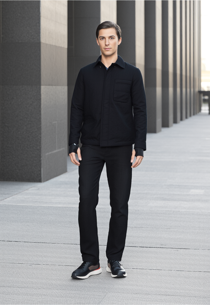 ✨ Veste chemise molletonnée noire – Taille S 🖤