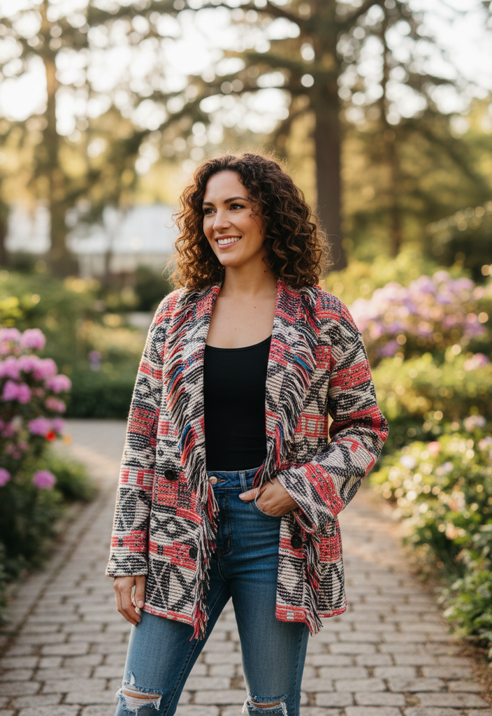 🧥✨ Veste Patchwork Oversize Multicolore Taille 36 ✨🧥