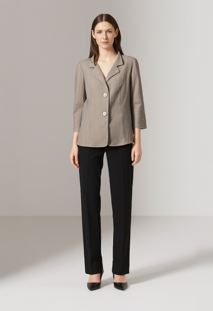 🧥 Veste  en Lin Beige  – Taille 40