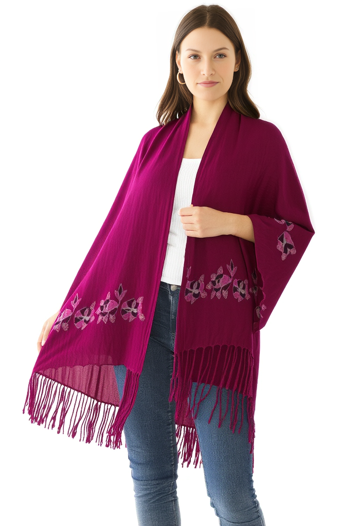 🌸 Étole à motifs floraux 🌸
