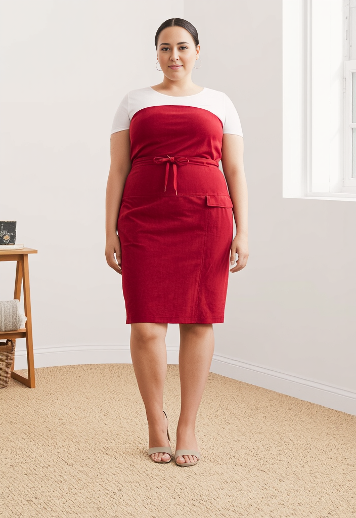 👜 Jupe rouge élégante Taille 46 👜
