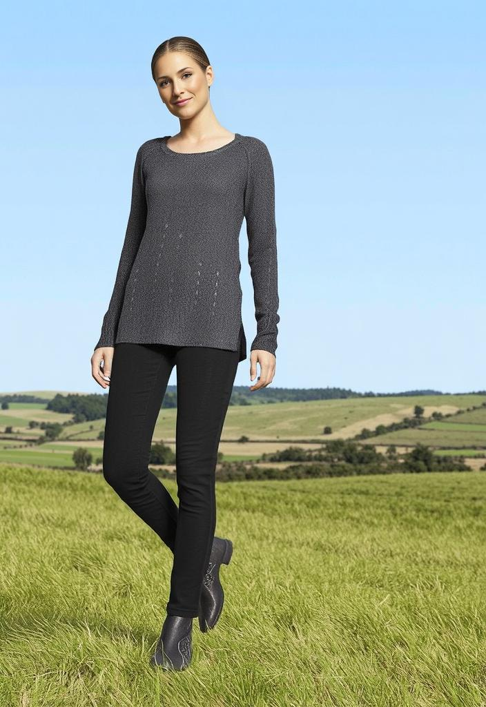 🌟 Pull en lin gris Taille 42 🌟