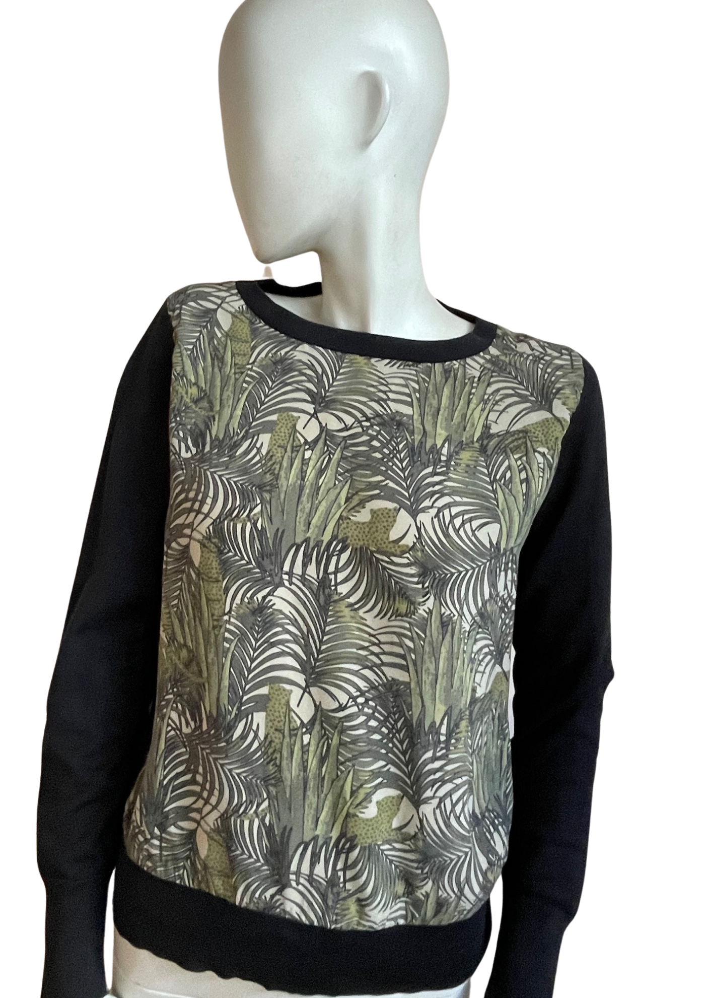 🌀 Sweat élégant motif végétal Taille 38 🌀