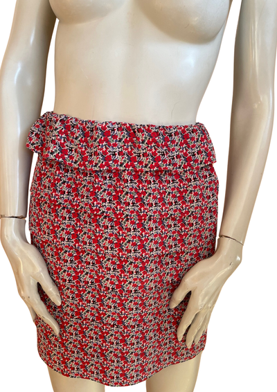 🌺 Jupe en soie fleurie Taille 38 🌺