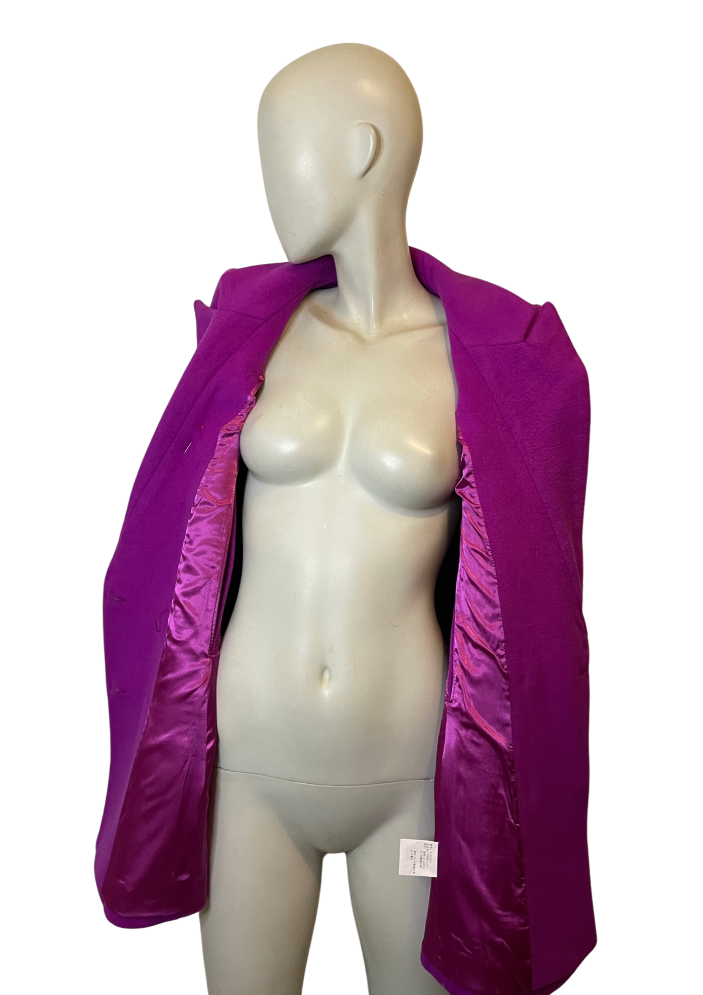 🌟 Cape manteau violette en laine mélangée Taille 40 🌟
