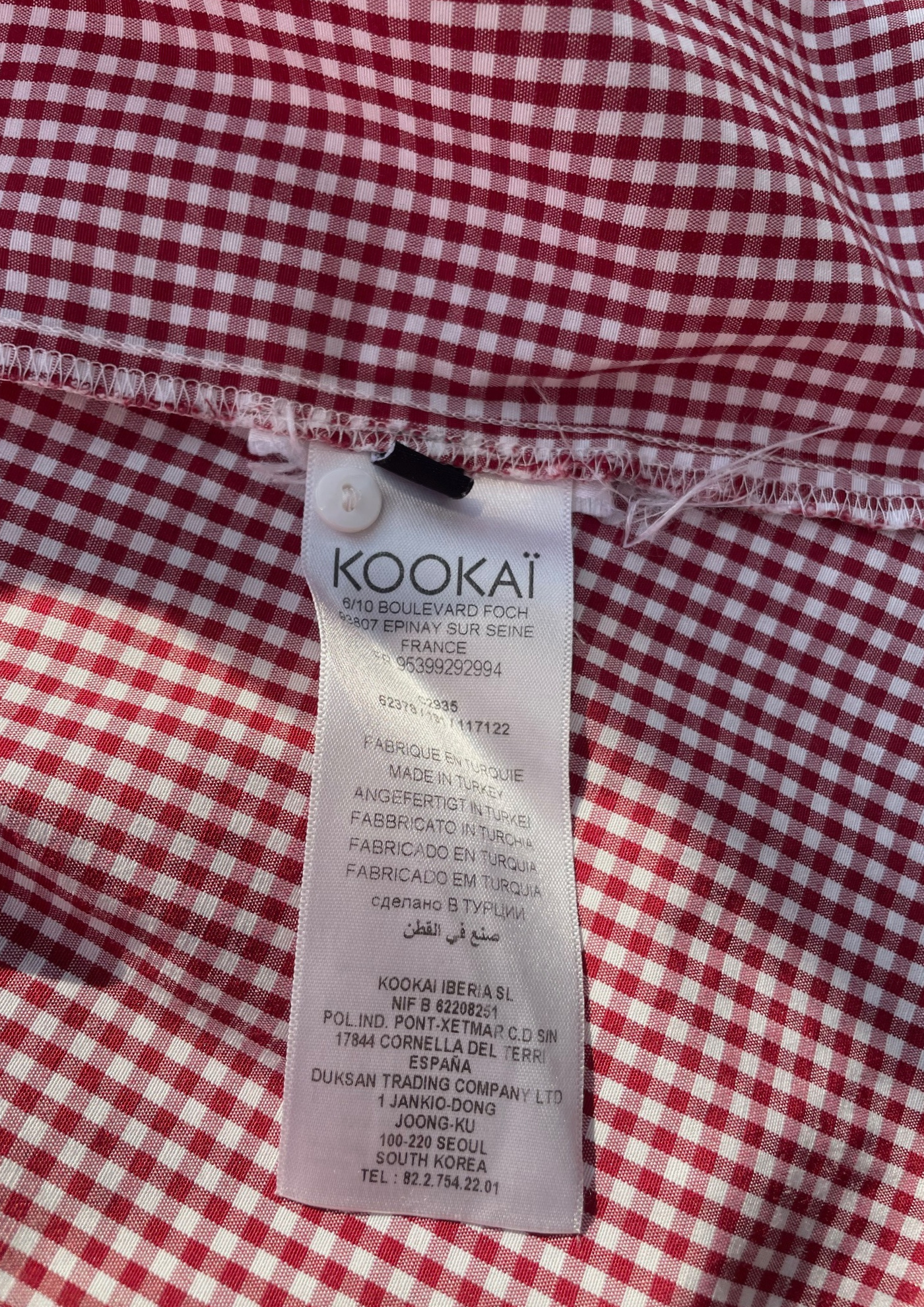 🌟 Chemise à carreaux rouge Taille 34 🌟