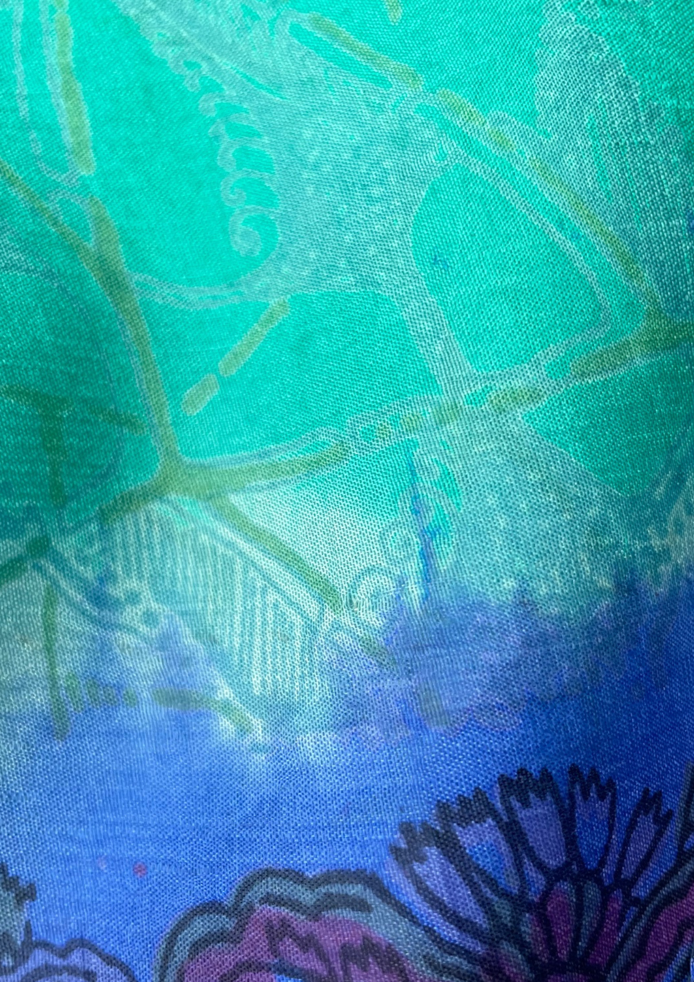 🌀 Superbe étole en soie multicolore 🌀