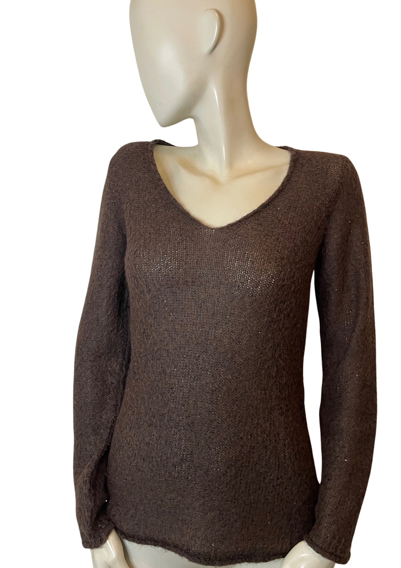 Pull pailleté en mohair mélangé Taille 40