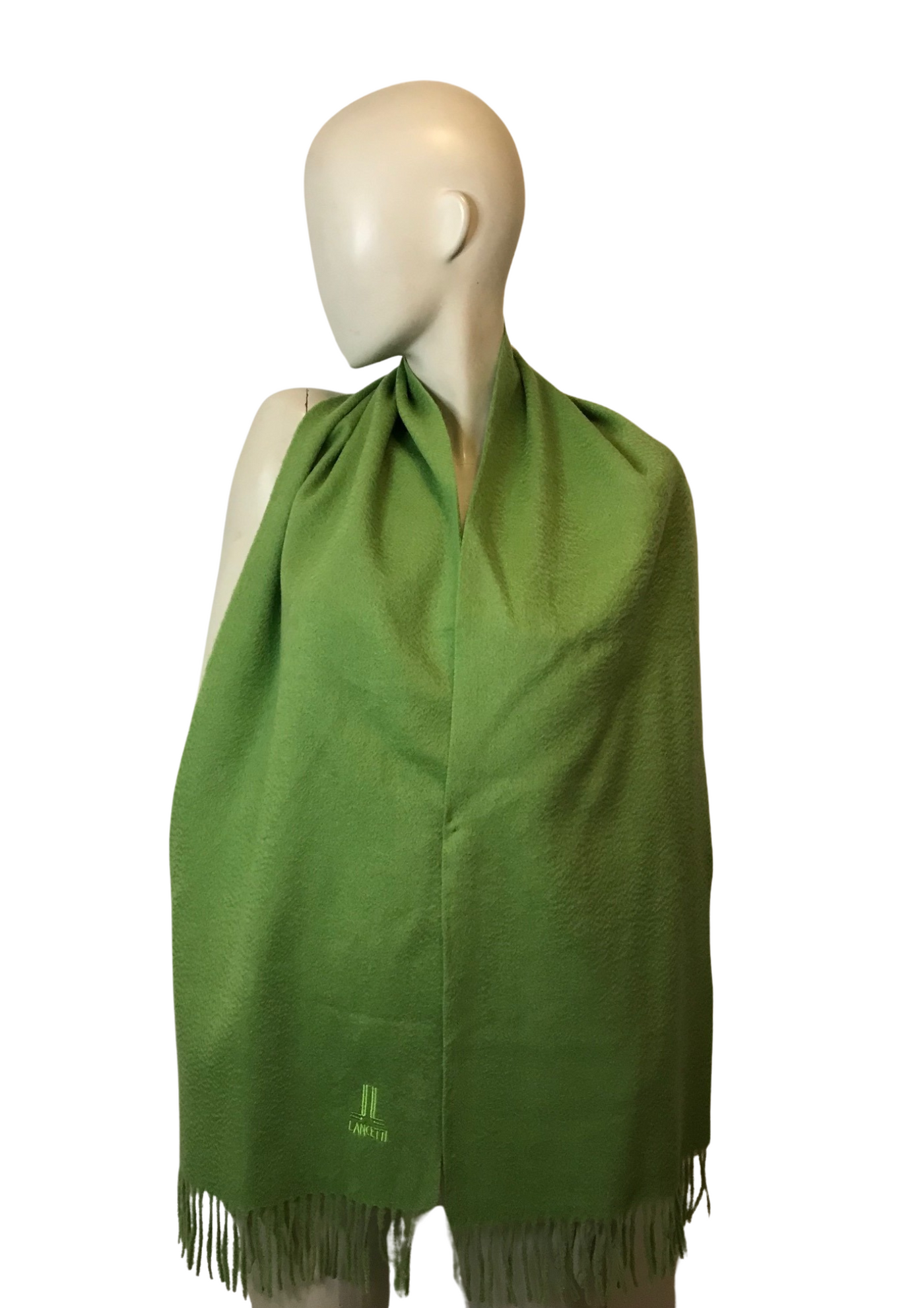 🌿 Écharpe Verte en Laine d'agneau et cachemire 🌿