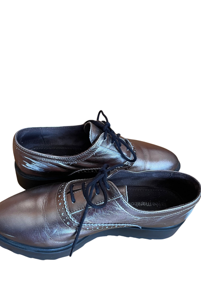 👜 Chaussures en cuir argenté Pointure 40 👜