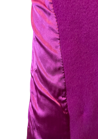 🌟 Cape manteau violette en laine mélangée Taille 40 🌟